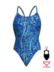 Funkita DB Blues Festival Kadın Antrenman Mayo, Elmas Sırt
