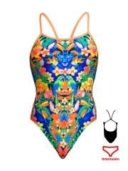 Funkita SS Jungle Town Kadın Antrenman Mayo, İnce Askılı