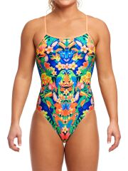 Funkita SS Jungle Town Kadın Antrenman Mayo, İnce Askılı