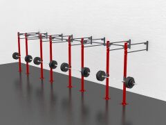 GYMHOLIX® 4 Rack 8 Bacak Duvar Tip İstasyon (Rig) (FGXW008) +6 Halat Tırmanma Kulesi