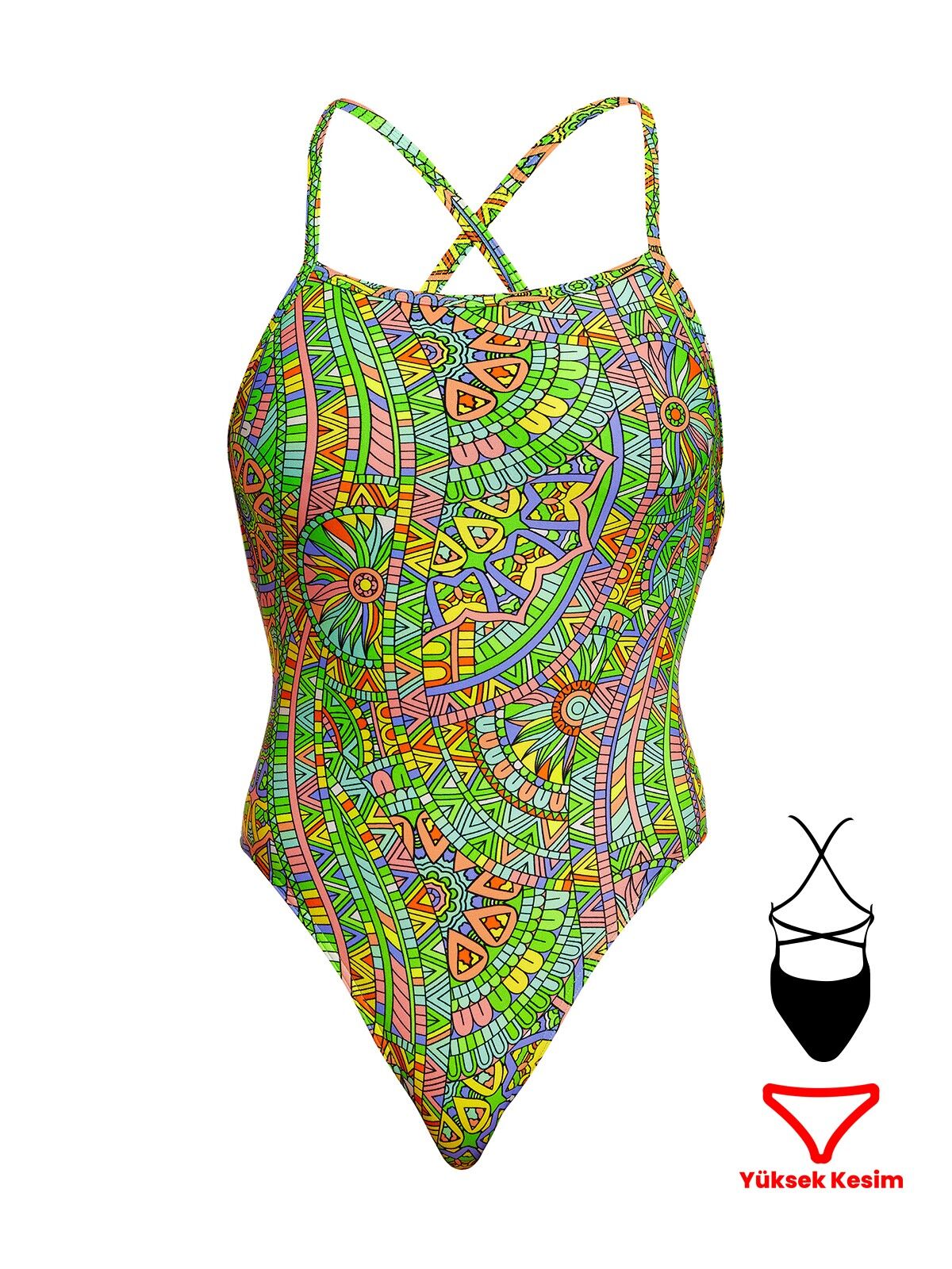 Funkita STP Minty Mixer Kadın Antrenman Mayo, Çift Çapraz Sırt
