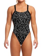 Funkita BF Texta Mess Kadın Antrenman Mayo, Kalın Askılı