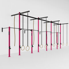 GYMHOLIX® 4 Rack 8 Bacak Duvar Tip İstasyon (Rig) (FGXW008) +8 Halat Tırmanma Kulesi