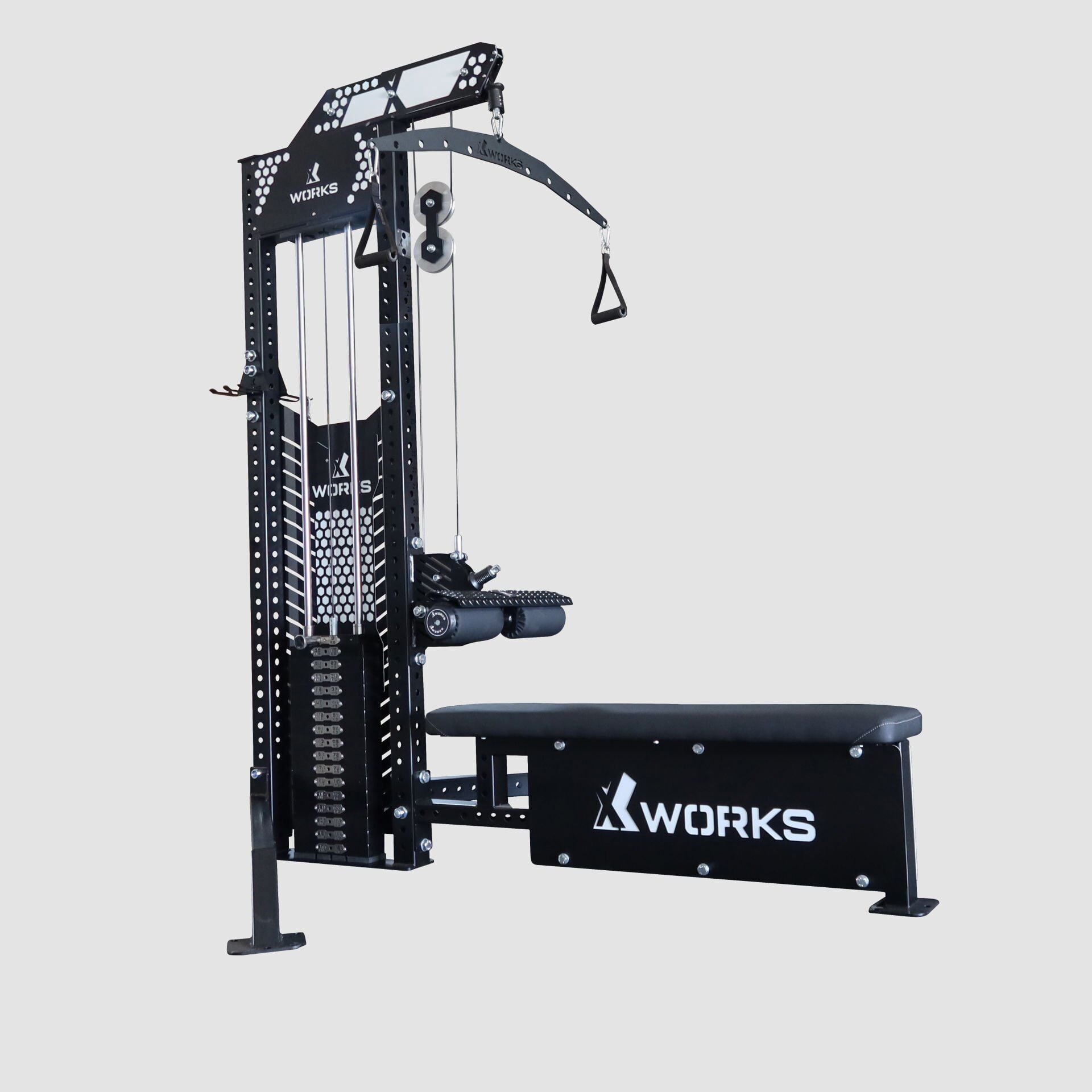 XWORKS Lat Pulldown & Row Combo Seated Pro – Oturarak Sırt ve Kanat Ekipmanı (PLX0221) FÜME GRİ (RAL7021)