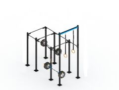 GYMHOLIX® 4 Rack 8 Bacak Orta Tip İstasyon (Rig) (FGXC008) +2 Halat Tırmanma Kulesi