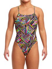 Funkita SST Strip Straps Kadın Antrenman Mayo, Geniş Sırt İnce Askılı