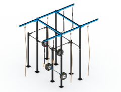 GYMHOLIX® 4 Rack 8 Bacak Orta Tip İstasyon (Rig) (FGXC008) +3 Halat Tırmanma Kulesi