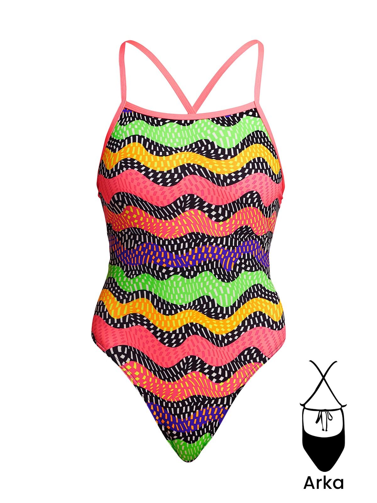 Funkita TMT Worm Burner Kadın Antrenman Mayo, Sırt Bağlamalı