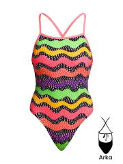 Funkita TMT Worm Burner Kadın Antrenman Mayo, Sırt Bağlamalı