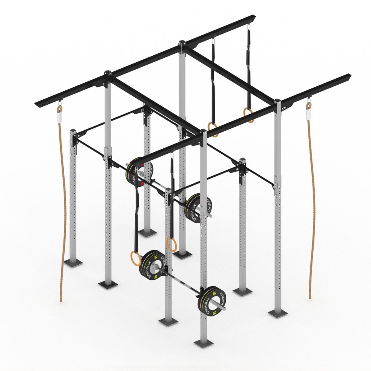 GYMHOLIX® 4 Rack 8 Bacak Orta Tip İstasyon (Rig) (FGXC008) Standart Kulesiz