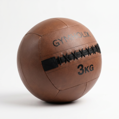 GYMHOLIX® Deri Med Ball (Wallball) - Sağlık Topu (OGS2100) 2KG - KAHVERENGİ