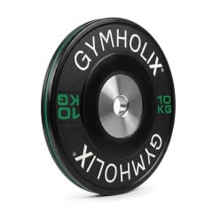 GYMHOLIX® Color Stripe Competition Bumper Plate | Profesyonel Müsabaka Olimpik Plaka (Çift) 10KG