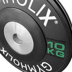 GYMHOLIX® Color Stripe Competition Bumper Plate | Profesyonel Müsabaka Olimpik Plaka (Çift) 10KG