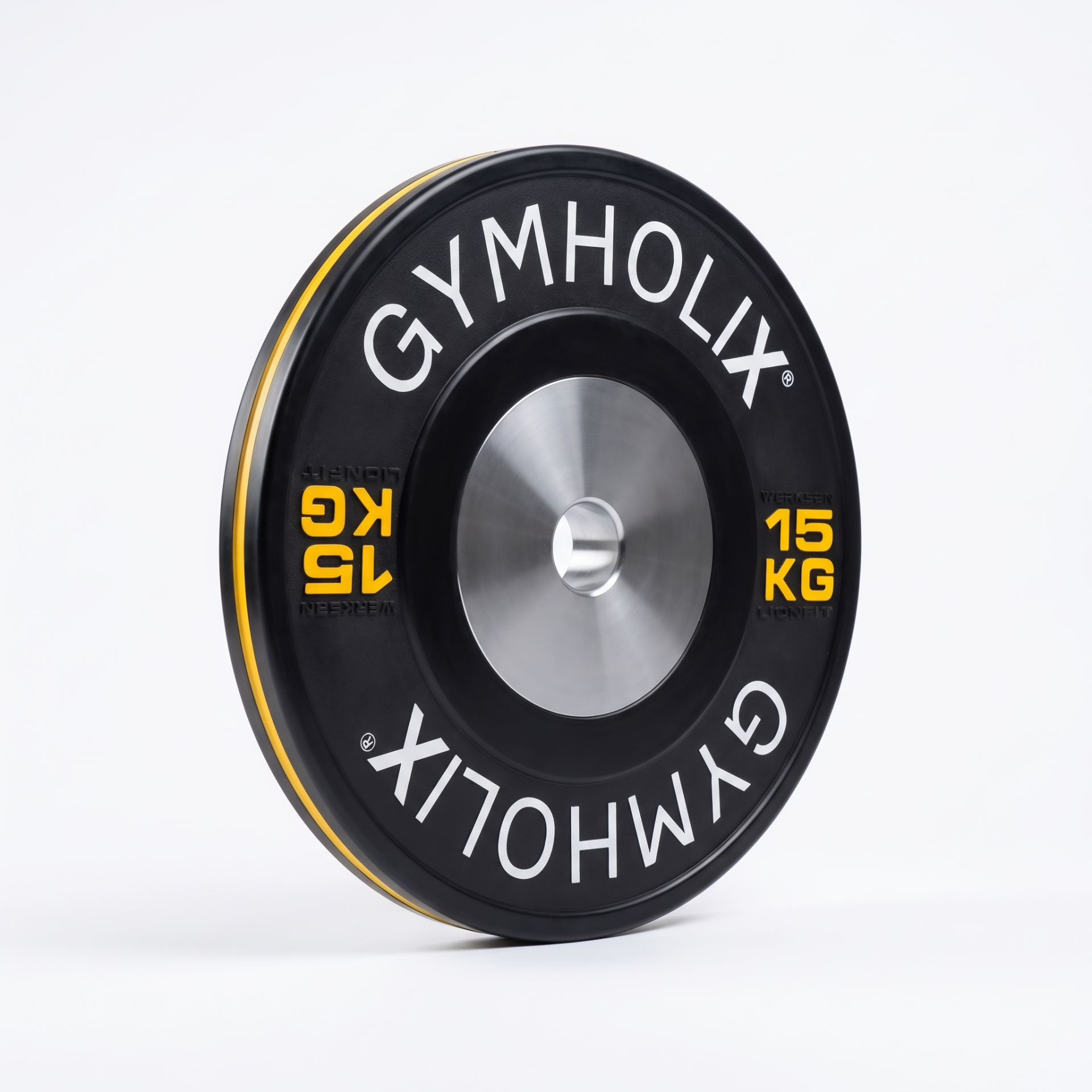 GYMHOLIX® Color Stripe Competition Bumper Plate | Profesyonel Müsabaka Olimpik Plaka (Çift) 15KG