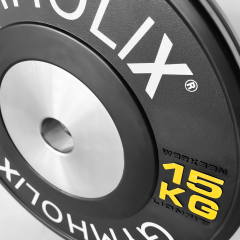 GYMHOLIX® Color Stripe Competition Bumper Plate | Profesyonel Müsabaka Olimpik Plaka (Çift) 15KG