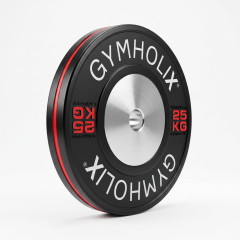 GYMHOLIX® Color Stripe Competition Bumper Plate | Profesyonel Müsabaka Olimpik Plaka (Çift) 25KG