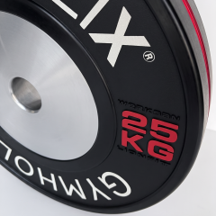GYMHOLIX® Color Stripe Competition Bumper Plate | Profesyonel Müsabaka Olimpik Plaka (Çift) 25KG