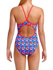 Funkita DB Out Foxed Kız Çocuk Antrenman Mayo, Elmas Sırt