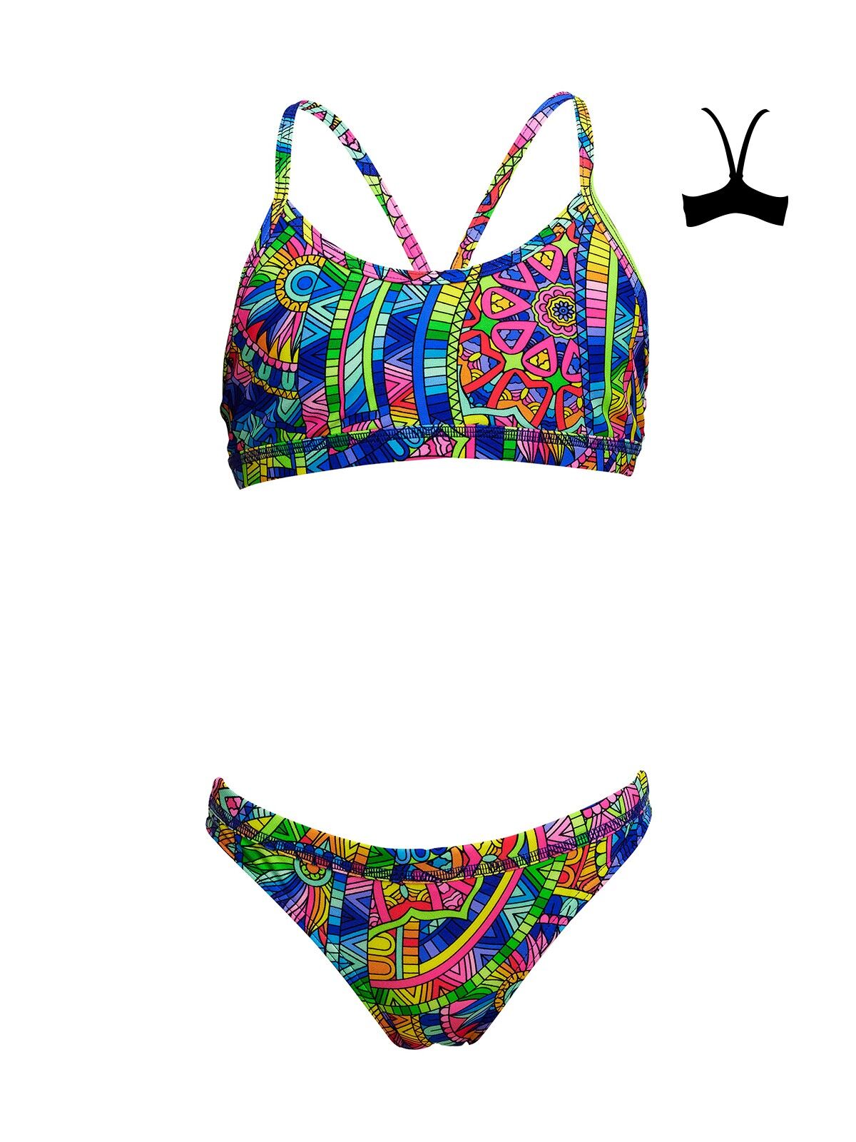 Funkita Spin The Bottle Bikini Takımı, Alt, Üst Takım Kız Çocuk Bikini