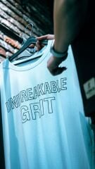 XWORKS Unbreakable Grit Oversize Tişört Ekru - Barbell Edition (TSX0004) XXL