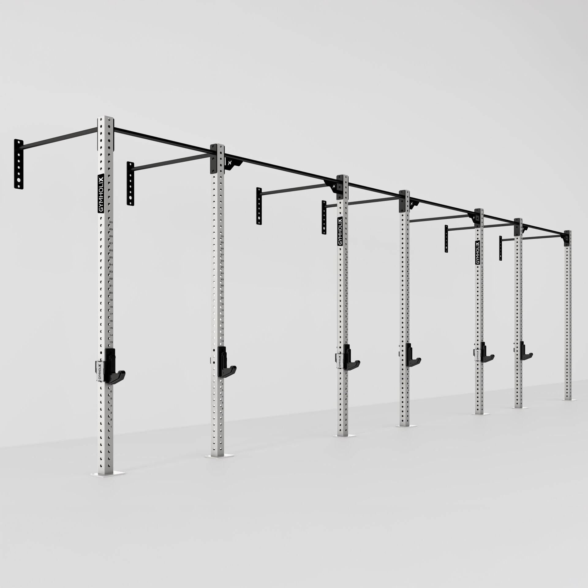 GYMHOLIX® 3 Rack 7 Bacak Duvar Tip İstasyon (Rig) (FGXW007)