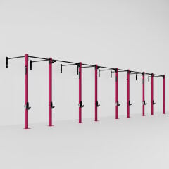 GYMHOLIX® 4 Rack 9 Bacak Duvar Tip İstasyon (Rig) (FGXW009)