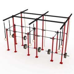 GYMHOLIX® 6 Rack 12 Bacak Orta Tip İstasyon (Rig) (FGXC012) +1 Halat Tırmanma Kulesi