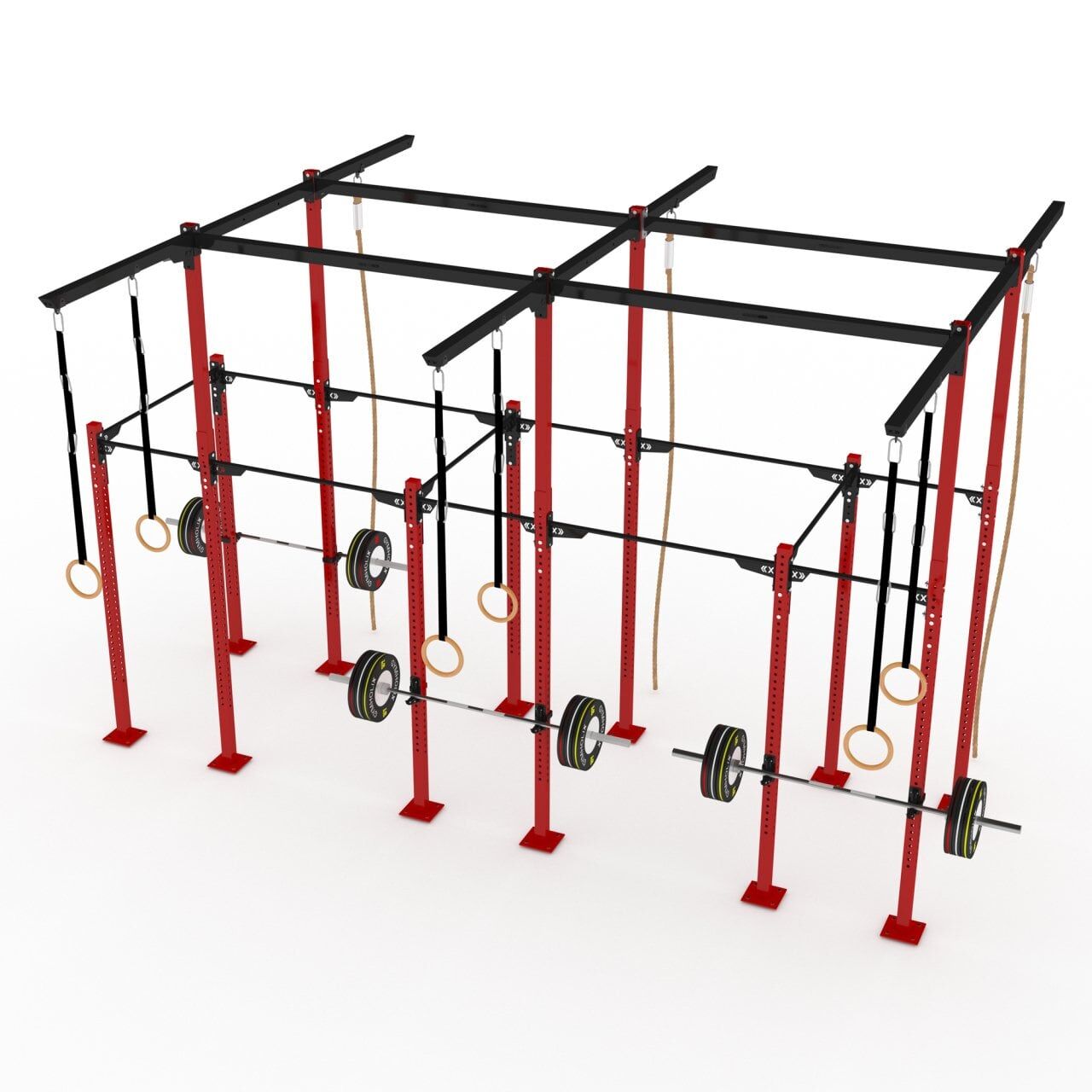GYMHOLIX® 6 Rack 12 Bacak Orta Tip İstasyon (Rig) (FGXC012) +2 Halat Tırmanma Kulesi