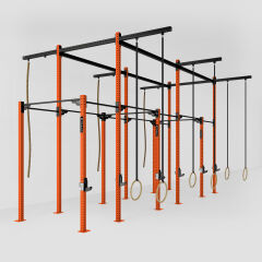 GYMHOLIX® 6 Rack 12 Bacak Orta Tip İstasyon (Rig) (FGXC012) +6 Halat Tırmanma Kulesi