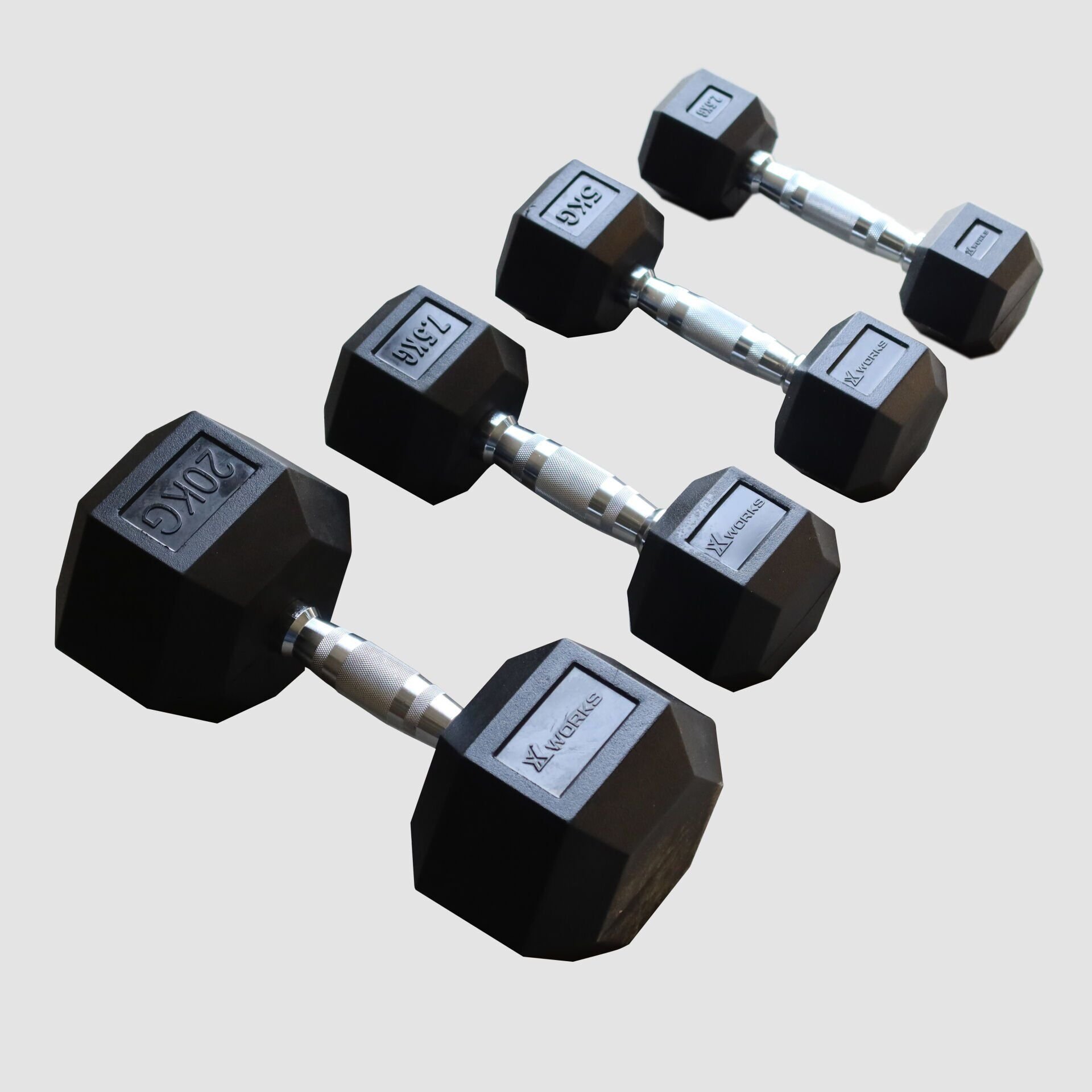 XWORKS TPU Hex Dumbbell - Kauçuk Dambıl (Tek) (XW150020)