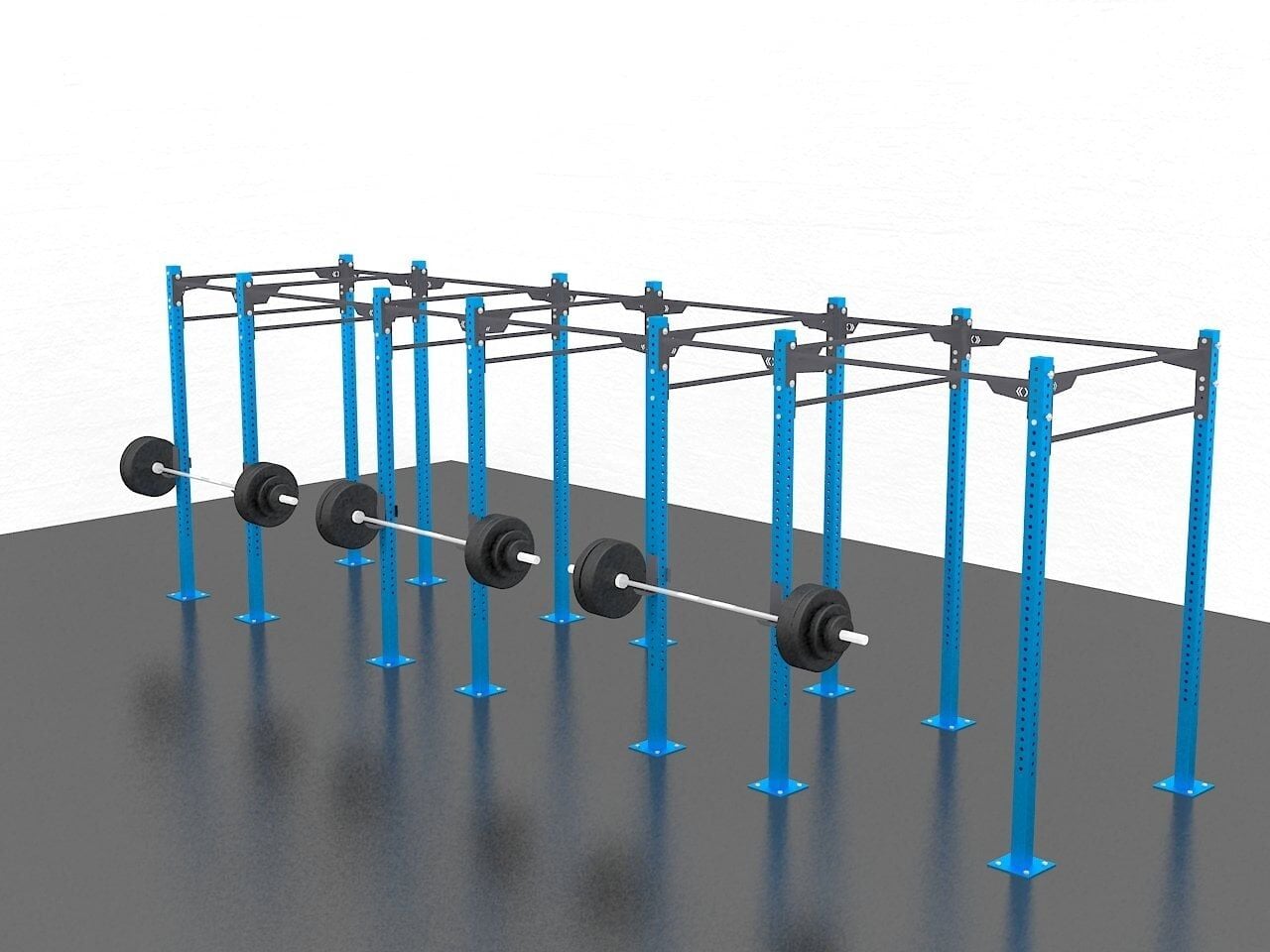 GYMHOLIX® 6 Rack 14 Bacak Orta Tip İstasyon (Rig) (FGXC014) +1 Halat Tırmanma Kulesi