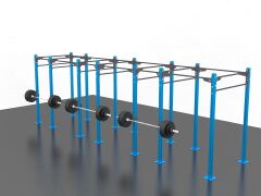GYMHOLIX® 6 Rack 14 Bacak Orta Tip İstasyon (Rig) (FGXC014) +9 Halat Tırmanma Kulesi