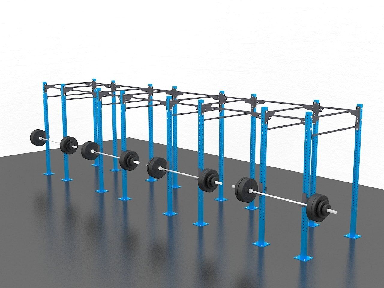 GYMHOLIX® 8 Rack 16 Bacak Orta Tip İstasyon (Rig) (FGXC016) +1 Halat Tırmanma Kulesi
