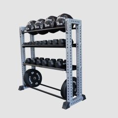 XWORKS Genel Depolama Ünitesi – Dumbbell, Kettlebell ve Aksesuar Rafı (FWX0027) MOR (RAL4004)