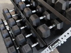 XWORKS 4 Katlı Dambıl Rafı - Kettlebell Dumbbell Depolama Ünitesi (FWX0025)