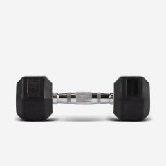 GYMHOLIX® Kauçuk Köşeli Hex Dambıl | Profesyonel Gym Dumbbell 30KG