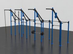 GYMHOLIX® 8 Rack 16 Bacak Orta Tip İstasyon (Rig) (FGXC016) +11 Halat Tırmanma Kulesi