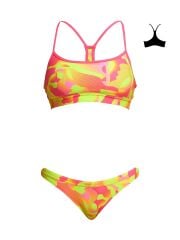 Funkita Pinged Pink Bikini Takımı, Alt, Üst Takım Kadın Bikini