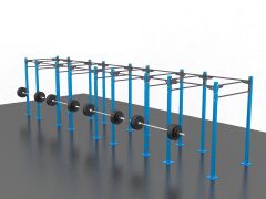 GYMHOLIX® 8 Rack 18 Bacak Orta Tip İstasyon (Rig) (FGXC018) Standart Kulesiz