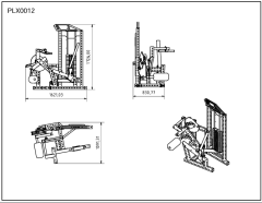 XWORKS Seated Leg Extension – Curl Combo (PLX0012) SARI (RAL1012)