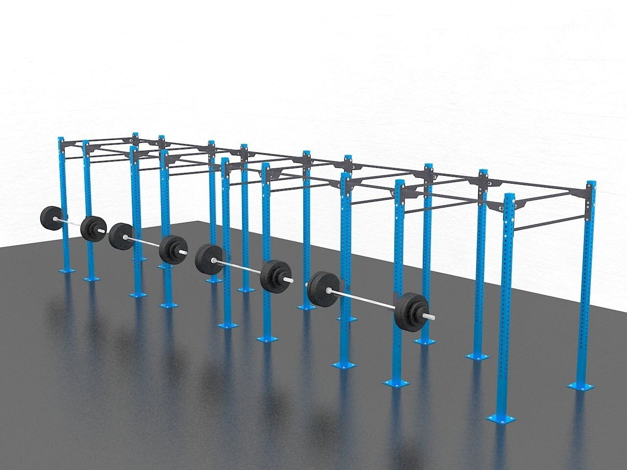 GYMHOLIX® 8 Rack 18 Bacak Orta Tip İstasyon (Rig) (FGXC018) +9 Halat Tırmanma Kulesi