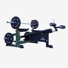 XWORKS Decline Olympic Bench Sehpası – Angled Abdominal and Chest Exercise Bench (FWX0077) ASKERİ BEJ (RAL1001)