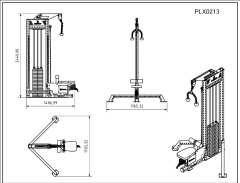 XWORKS Lat Pulldown & Row Combo – Bench’siz Ana Ünite (PLX0213) MAVİ (RAL5010)
