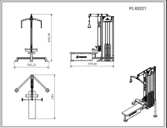 XWORKS Lat Pulldown & Row Combo Seated Pro – Oturarak Sırt ve Kanat Ekipmanı (PLX0221) PARLAK SİYAH (RAL9005)