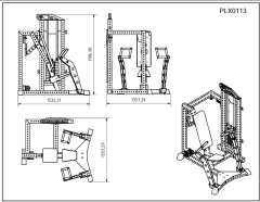 XWORKS Pin Loaded Chest Press Machine – Pimli Göğüs Press (PLX0113)