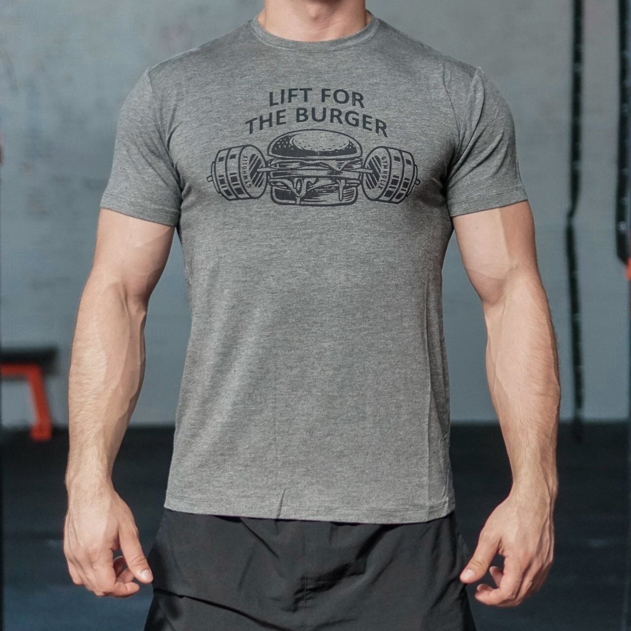 GYMHOLIX® Lift for the Burger Men T-Shirt – Erkek Spor Tişörtü L