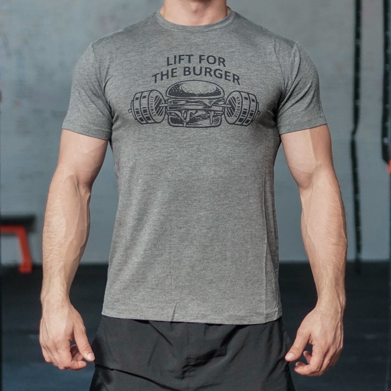 GYMHOLIX® Lift for the Burger Men T-Shirt – Erkek Spor Tişörtü M