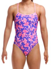 Funkita SS Perfect Petal Kadın Antrenman Mayo, İnce Askılı