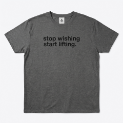 GYMHOLIX® Stop Wishing Start Lifting Men T-Shirt – Erkek Spor Tişörtü (TGX0015)