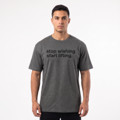GYMHOLIX® Stop Wishing Start Lifting Men T-Shirt – Erkek Spor Tişörtü (TGX0015)
